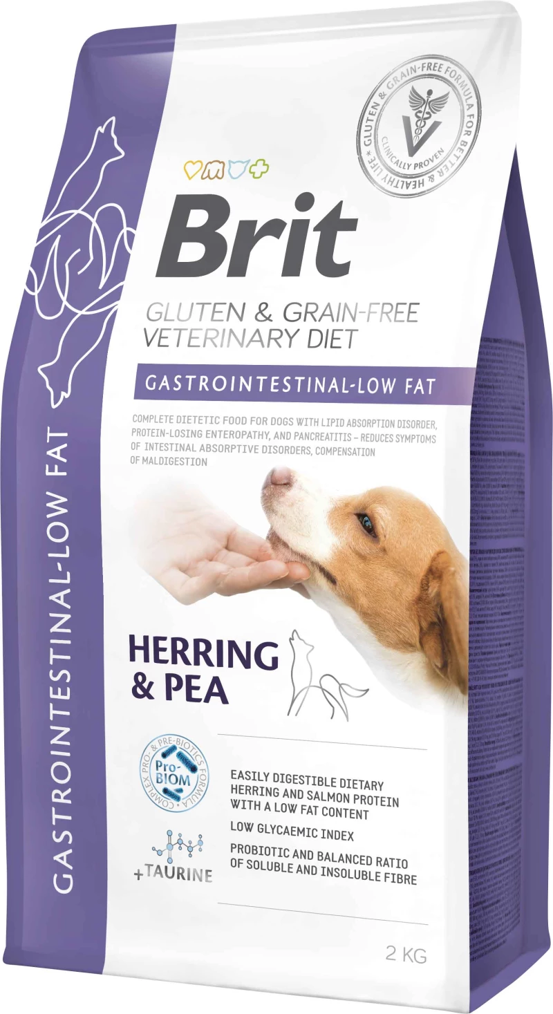 Brit Veterinary Diet DOG Grain Free Gastrointestinal-Low Fat with Herring & Pea 2kg