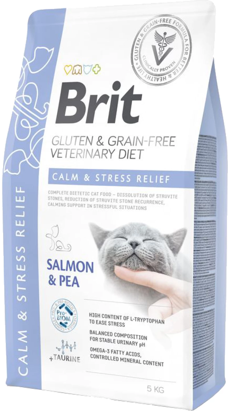 Brit VD CAT Veterinary Diet Cat Grain Free Calm & Stress Relief Salmon & Pea 5kg