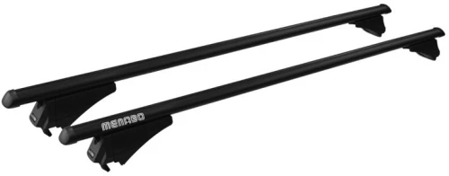 MENABO ΜΠΑΡΕΣ ΟΡΟΦΗΣ ΑΛΟΥΜΙΝΙΟΥ TIGER BLACK 118.5 cm ΣΕ ΜΑΥΡΟ ΧΡΩΜΑ ΓΙΑ Peugeot 5008 2017>2020 / 2021> ΜΕ FLUSH ή RAISED RAILS - 2 ΤΕΜ. (8590/MB)