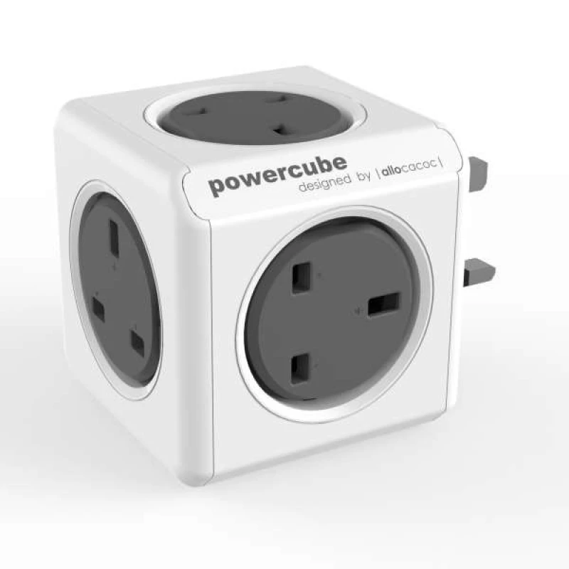 Allocacoc PowerCube Original 5 Outlets – UK Grey - Πολύπριζο 5 θέσεων UK Γκρι - 7100GY/UKORPC