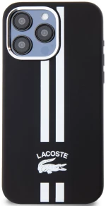 Lacoste Stripes Hard Case Θήκη προστασίας από Liquid σιλικόνη για iPhone 15 Pro Max Λευκό