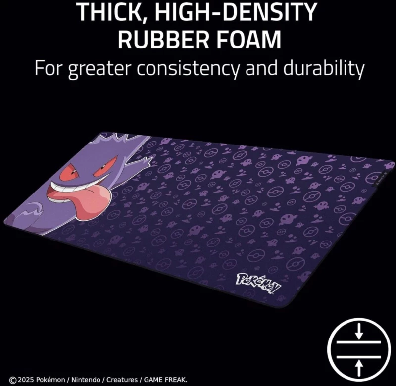 Razer Gigantus V2 XXL Pokemon Gengar Edition - Cloth Gaming Mousepad - Thick High-Density Foam Base