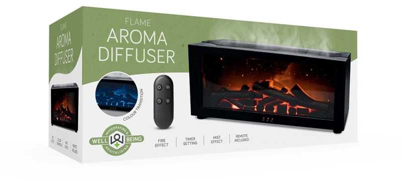 The Source Mystical Flame LED Mist Diffuser – Υγραντήρας Ατμού με Εφέ Φλόγας & Τηλεχειριστήριο