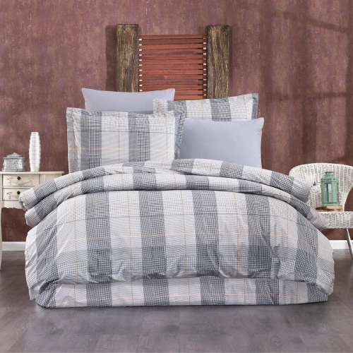 Παπλωματοθήκη Υπέρδιπλη 220x240 Φανελένια Αντιγόνη 339 Grey Dimcol