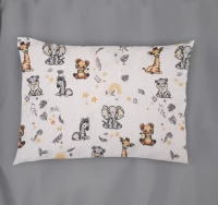 Μαξιλαροθήκη Παιδική 50x70 Φανελένια Savanna 36 White-Grey Dimcol