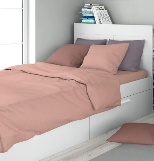 Παπλωματοθήκη Μονή 160x240 Solid 503 Dusty Rose Dimcol