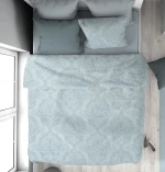 Παπλωματοθήκη Μονή 160x240 Άρτεμις 705 Light Blue-Grey βαμβακερή Dimcol
