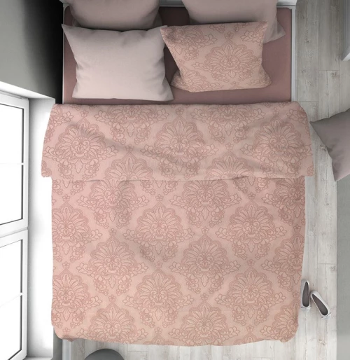 Παπλωματοθήκη Μονή 160x240 Άρτεμις 703 Dusty Rose βαμβακερή Dimcol