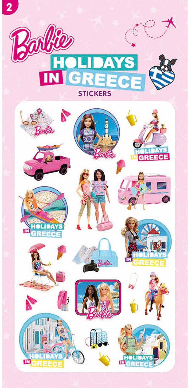 Barbie Αυτοκόλλητα Διακοπές στην Ελλάδα 2 HP.ST.P.0004