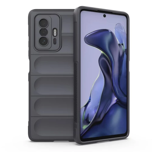 Για Xiaomi 11T Magic Shield TPU + φανέλα τηλέφωνο θήκη (Σκούρο Γκρι)