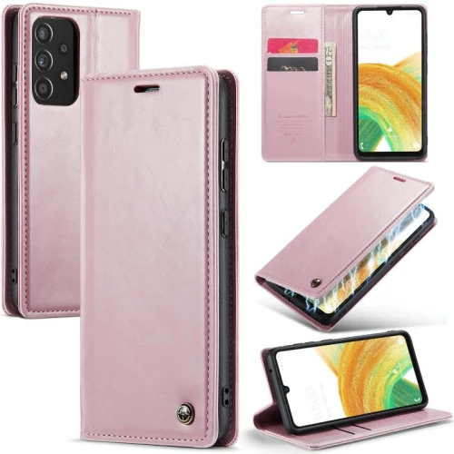 Για Samsung Galaxy A33 5G CaseMe 003 Crazy Horse Texture Leather Phone Θήκη (Rose Gold) (Ροζ χρυσός)