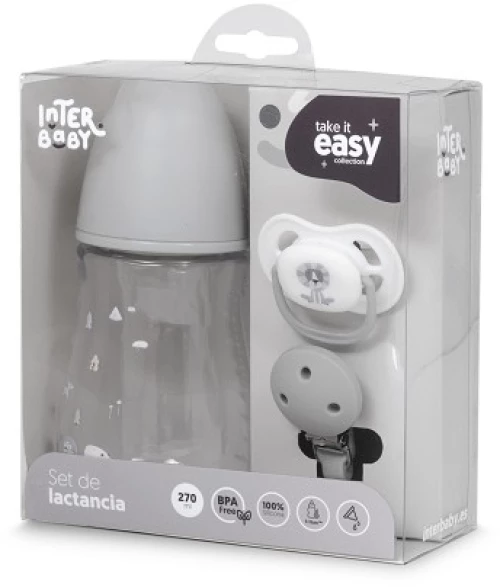 Interbaby Βρεφικό Σετ Δώρου 3 τμχ Grey