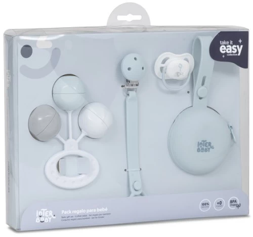 Interbaby Βρεφικό Σετ Δώρου 4τμχ  Blue