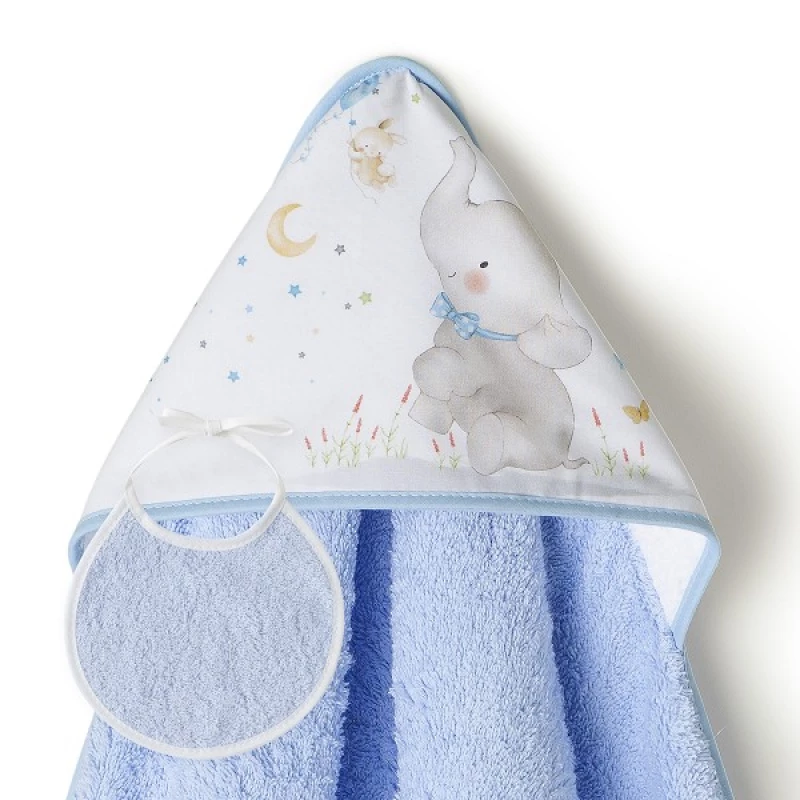 Interbaby Elefante Μπουρνούζι Κάπα Blue