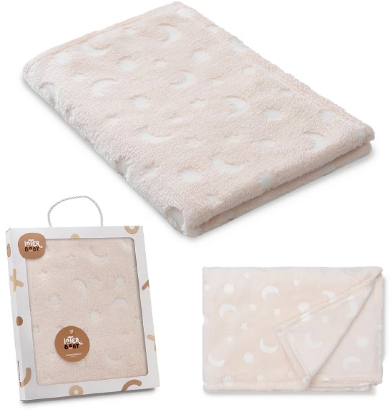Interbaby Κουβέρτα Αγκαλιάς 80X110 Stars Beige