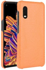 Για Galaxy Xcover Pro Αδιάβροχο κροκόδειλο υφή PC + PU υπόθεση (Πορτοκαλί)