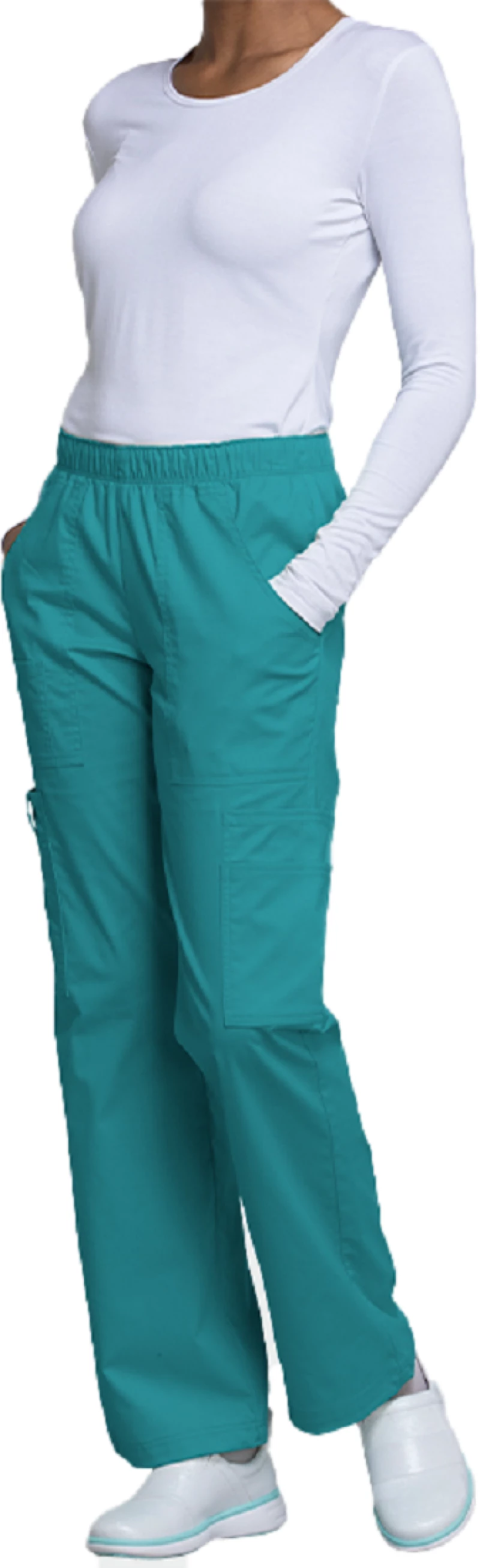 Unisex Ελαστικό Cargo Παντελόνι Ιατρικής Βεραμάν - Cherokee Mr Cargo WWE4005 Pants Teal
