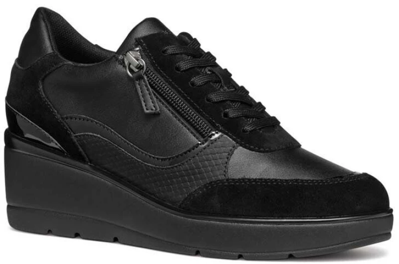 Geox D Spherica Γυναικεία Sneakers Μαύρα D46RAA05422C9999