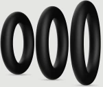 Σετ Δαχτυλίδια Πέους Forto F-39 Trio Cock Ring Set - Μαύρο