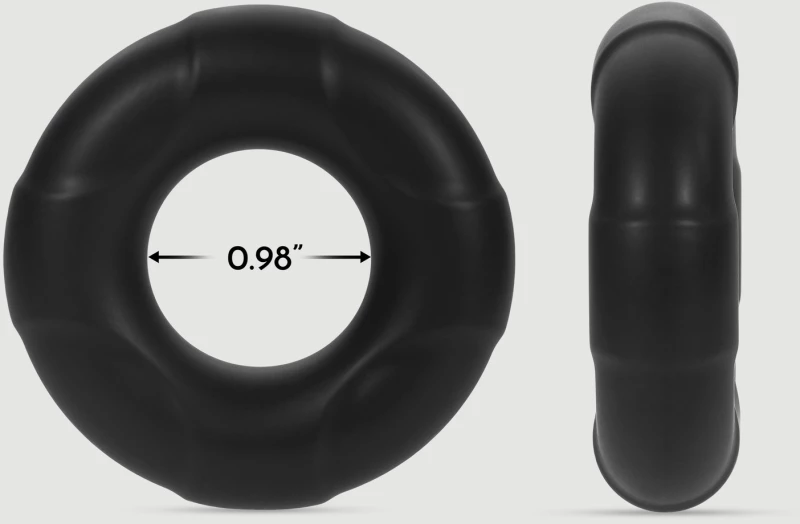 Δαχτυλίδι Πέους Σιλικόνης Forto F-33 25 mm Silicone Large Cock Ring - Μαύρο