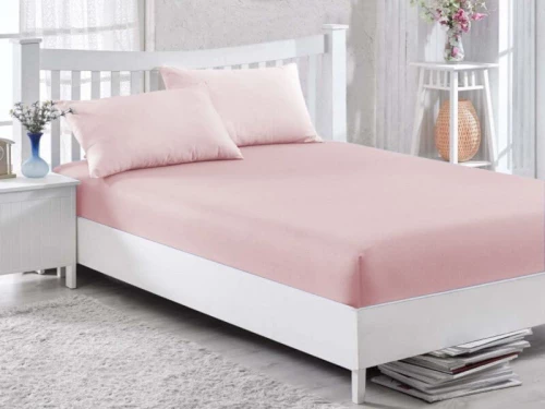 Κατωσέντονο με Λάστιχο Ροζ 100% Βαμβακερό Γαρύφαλλο 100-180x200+30cm - 120x200+30