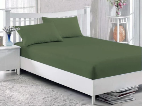 Κατωσέντονο με Λάστιχο Olive 100% Βαμβακερό Γαρύφαλλο 100-180x200+30cm - 180x200+30