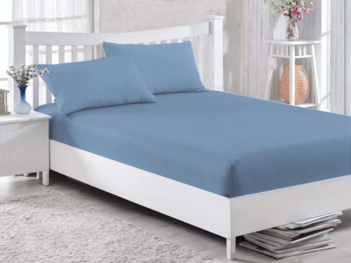 Κατωσέντονο με Λάστιχο Aqua 100% Βαμβακερό Γαρύφαλλο 100-180x200+30cm - 160x200+30