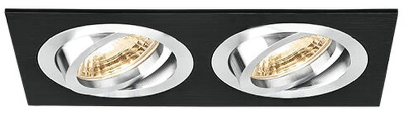 Φωτιστικό Σποτ Braytron BH03-00121 Μαύρο Ματ (Black Mat), Ασημί (Silver Coloured)
