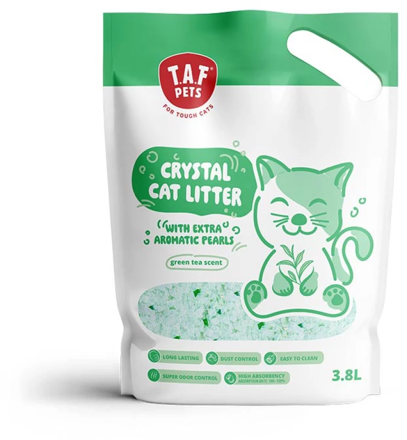 Taf Pets Κρυσταλλική Άμμος Γάτας Green Tea 3.8lt (1.6kg)