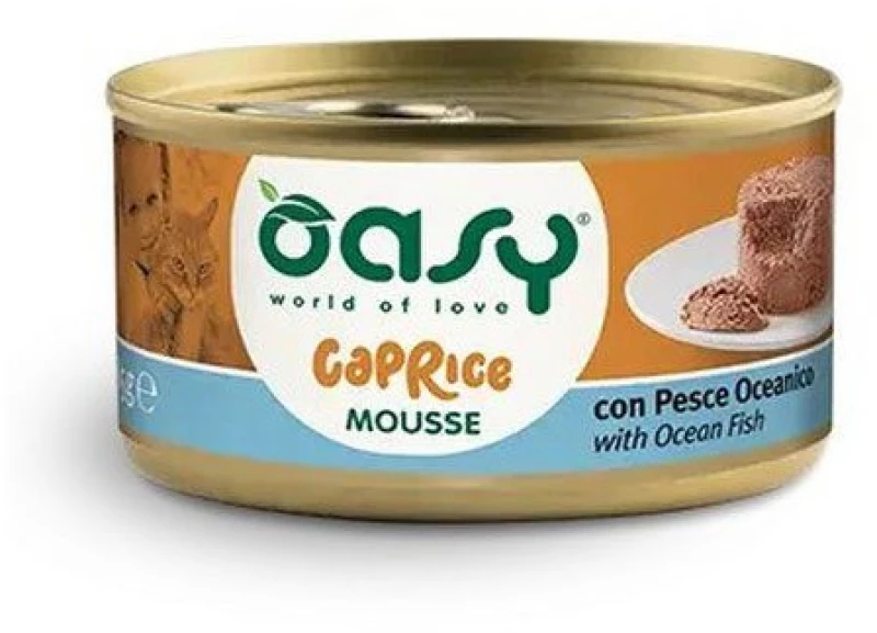 Oasy Υγρή Τροφή Γάτας Caprice Mousse με Ψάρια Ωκεανού 85gr