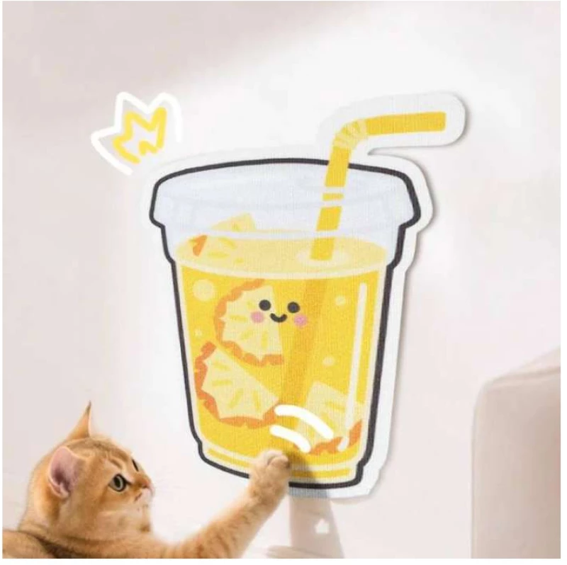Αυτοκόλλητο Ονυχοδρόμιο Drunk But Happy Cat Scratcher Pineapple 45x60cm