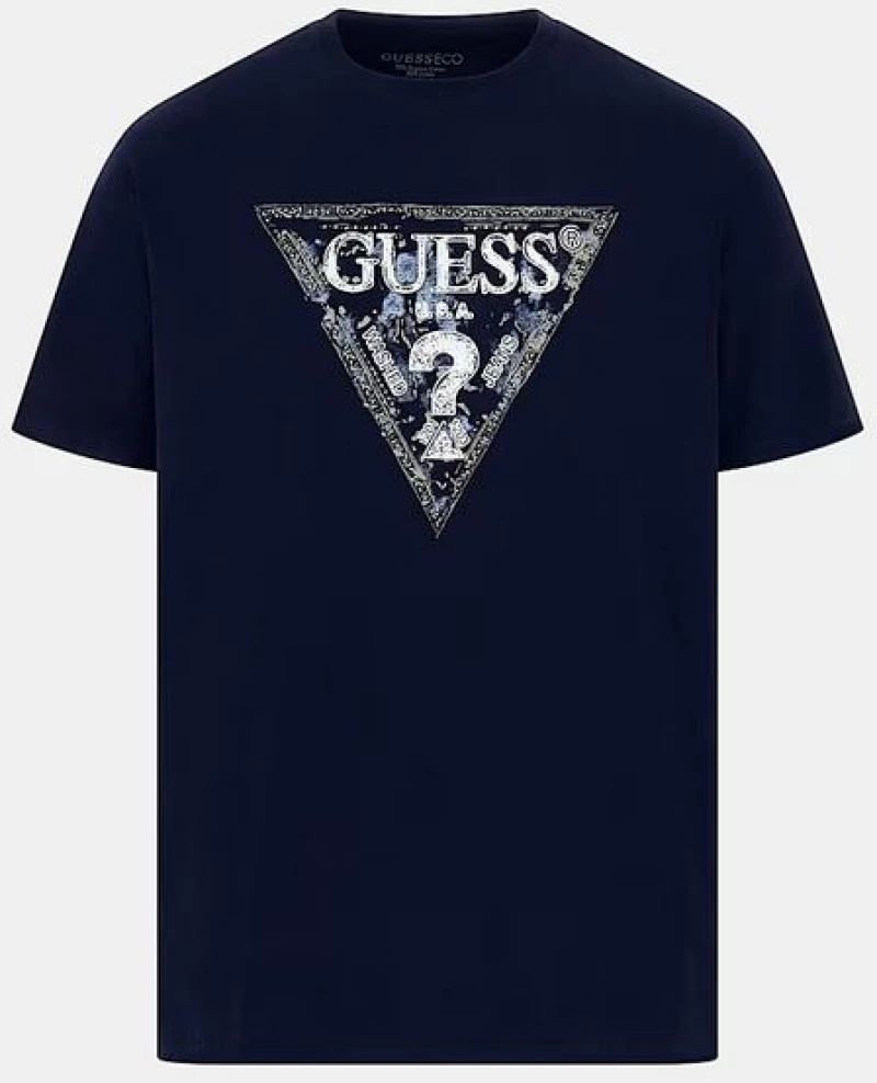 Guess ανδρικό βαμβακερό t-shirt regular fit μπλε M5YI15I3Z14-G7V2