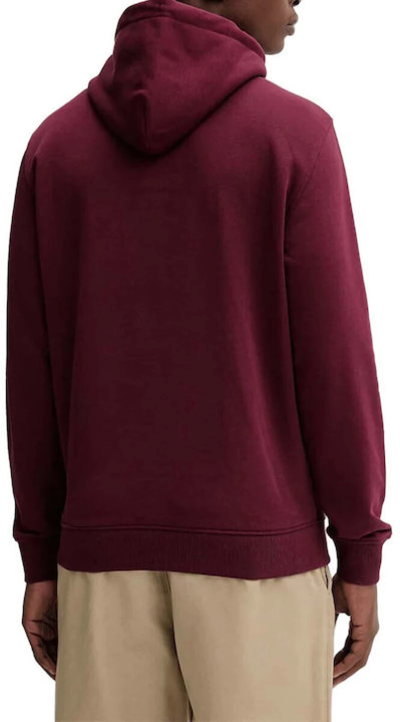 Tommy Jeans ανδρικό βαμβακερό φούτερ regular fit μπορντό DM0DM20746-XIU