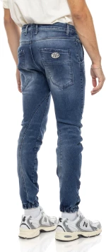 Cover Jeans ανδρικό βαμβακερό Jogger Tapered fit τζιν Como μπλε E5550