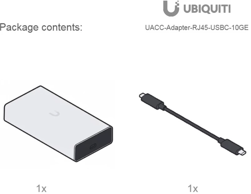 Ubiquiti UACC-Adapter-RJ45-USBC-10GE, 10G Ethernet Adapter USB-C