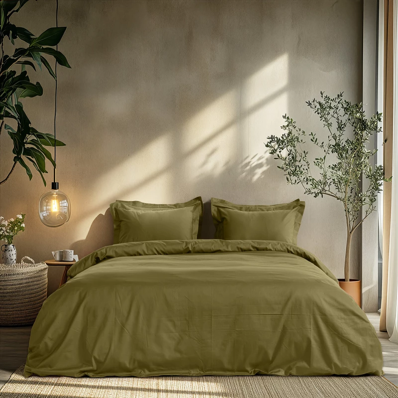 Beauty Home Σετ σεντόνια διπλά Art 1700 Harmony 200x270 Λαδί