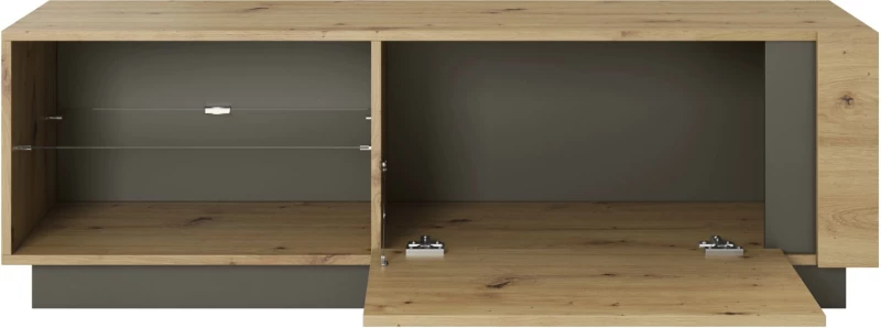 Έπιπλο τηλεόρασης 36146-ARC-STV Artisan+Γραφίτης 138,1x45,5x40cm