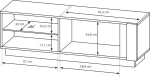 Έπιπλο τηλεόρασης 36146-ARC-STV Artisan+Γραφίτης 138,1x45,5x40cm
