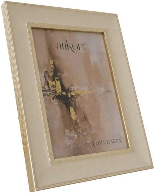 ΚΟΡΝΙΖΑ ΠΛΑΣΤΙΚΗ 13x18εκ. ΣΕ ΜΠΕΖ ΧΡΩΜΑ ΜΕ ΧΡΥΣΗ ΛΕΠΤΟΜΕΡΕΙΑ  - Ankor 13216-5