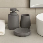DISPENSER ΠΟΛΥΕΣΤΕΡΙΚΟ ΓΚΡΙ  ΜΕ ΡΙΓΕΣ 9x9x14,3εκ. - Ankor 850396
