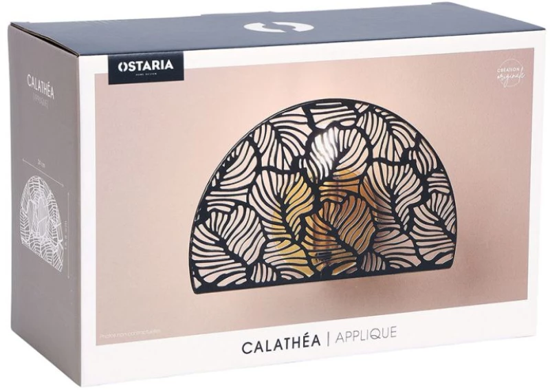 Ostaria Απλίκα Μεταλλική 'Calathea' Μαύρη Χρυσή -37763
