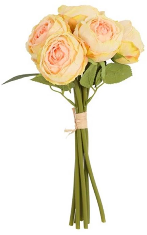 Τριαντάφυλλα μπουκέτο εκρού  x10 30εκ.