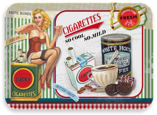 ΔΙΣΚΟΣ ΜΕΛΑΜΙΝΗΣ LUCKY CIGARETTS 21,5x14,5x2εκ. - Ankor 808007