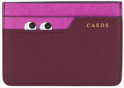 Peeping Eyes Card Case Orchid Purple