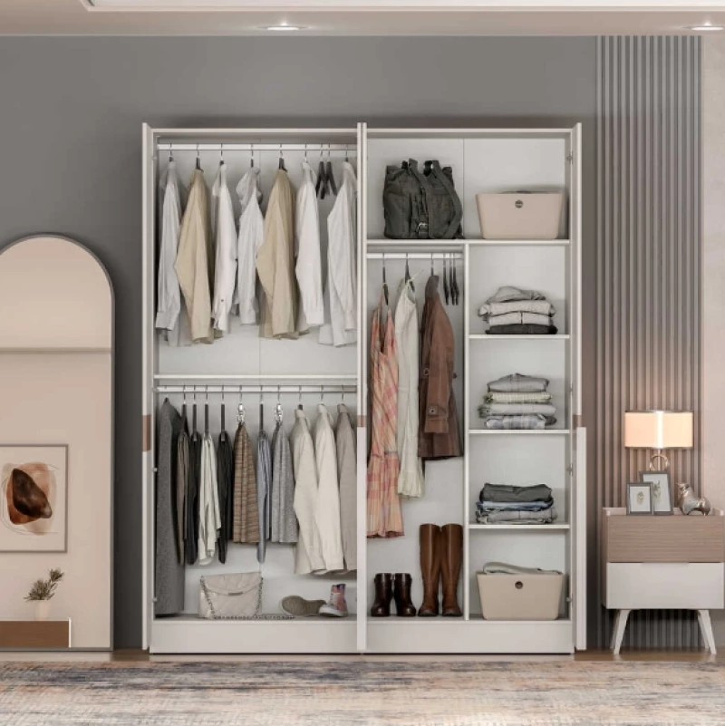 Σκελετός Ντουλάπας Milano λευκό Mink 180x223x60 cm (ΜxΥxΒ)