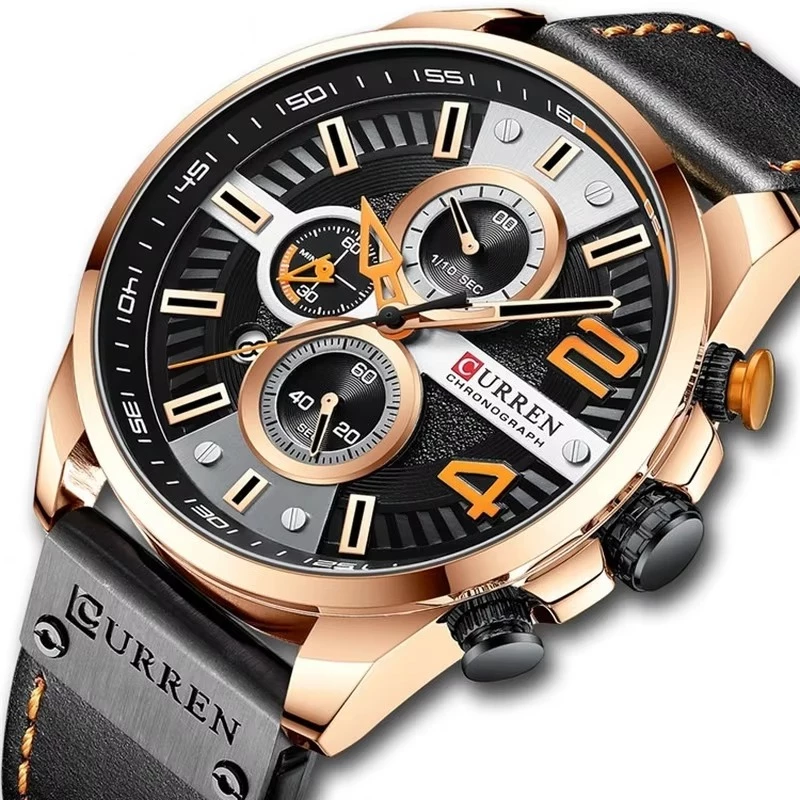 Apollo RD-88 Black Bronze Ανδρικό Ρολόι με Δερμάτινο Λουράκι