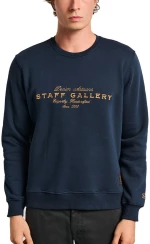 STAFF Ανδρικό μπλέ navy μακρυμάνικο φούτερ 64-111.054.Ν0045