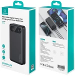USAMS power bank CD251 με οθόνη, 3x θύρες εξόδου, 20000mAh, PD20W, μαύρο