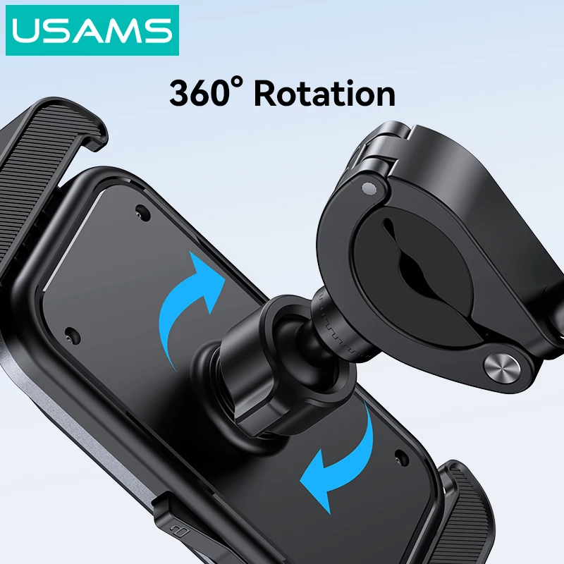 USAMS βάση ποδηλάτου για smartphone ZJ082, μαύρη