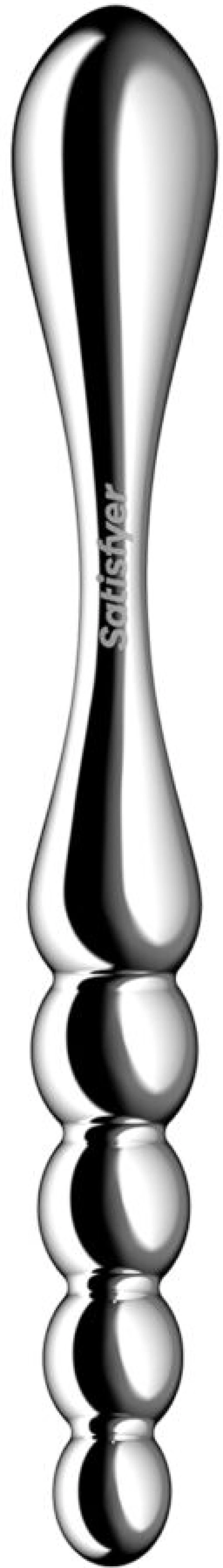 SATISFYER - STAR FORCE 1 STAINLESS STEEL DOUBLE-ENDED DILDO